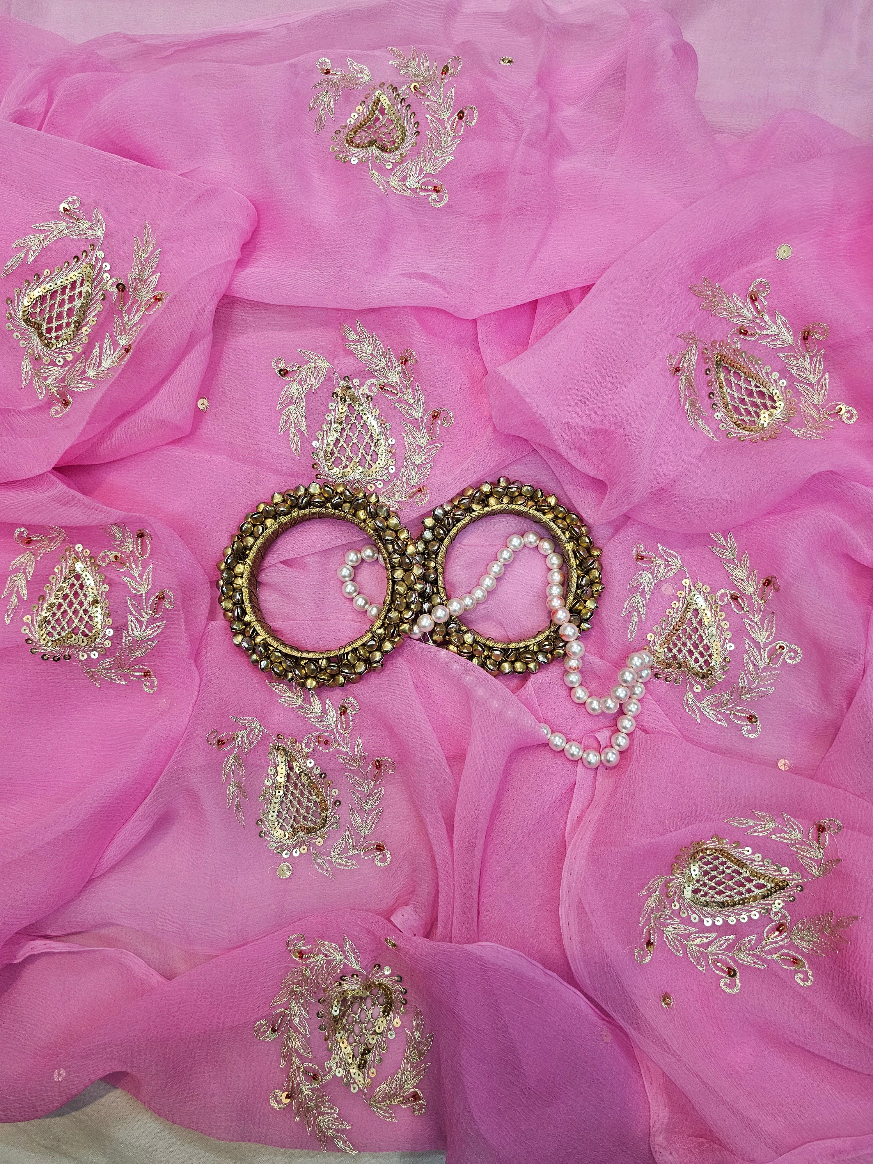 GULBANO CUTWORK CHIFFON SAARE