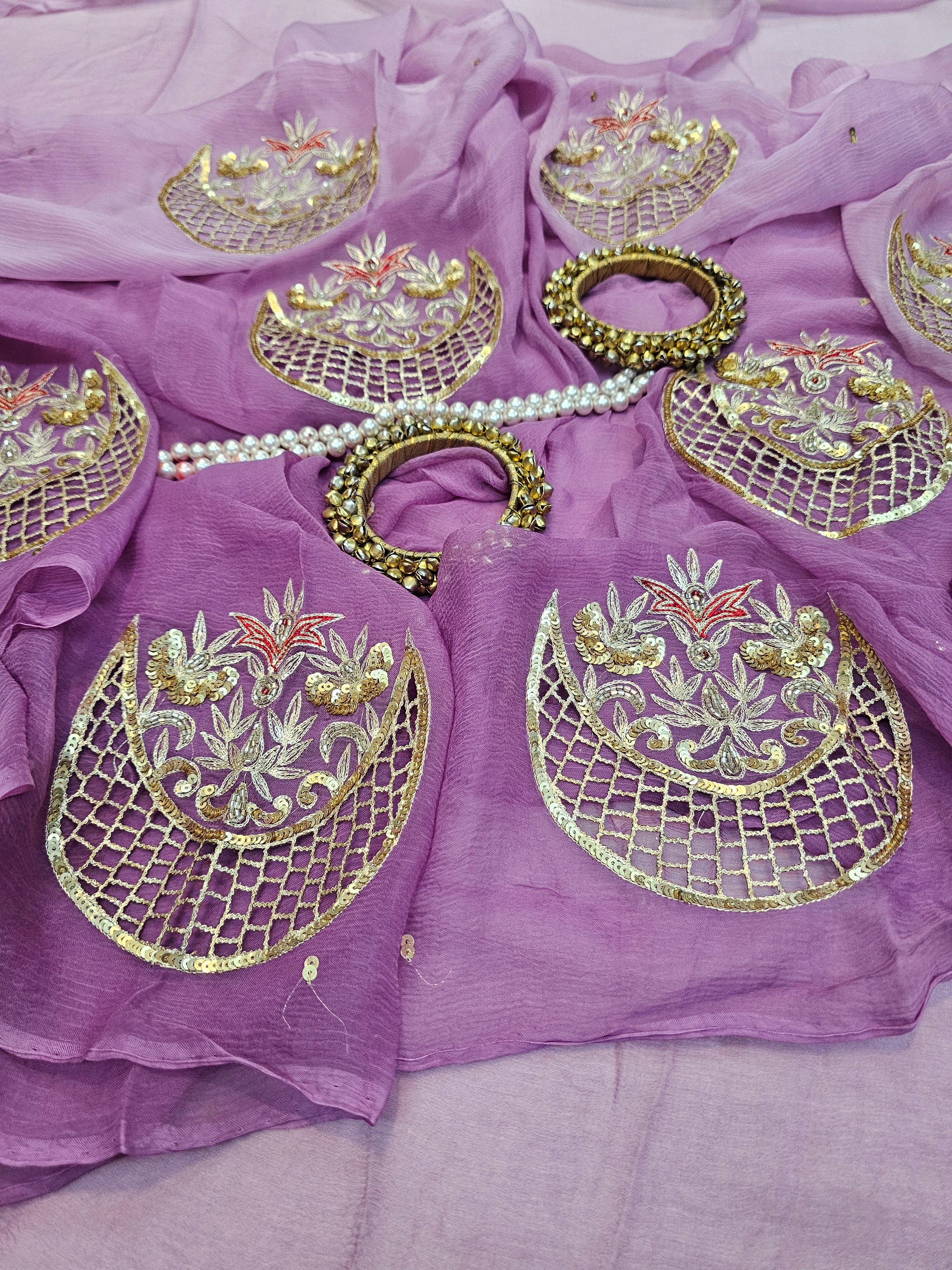 LAVENDER NOOR CHIFFON SAREE