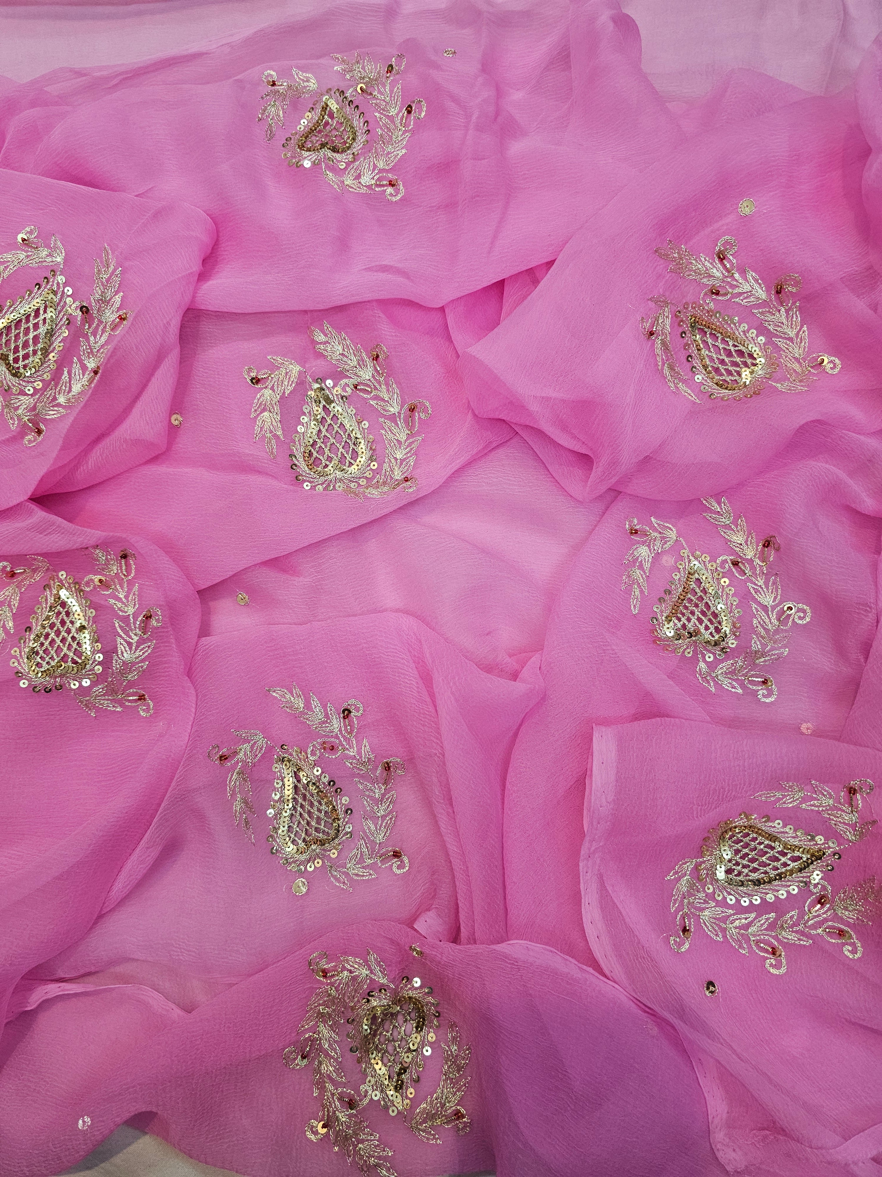 GULBANO CUTWORK CHIFFON SAARE