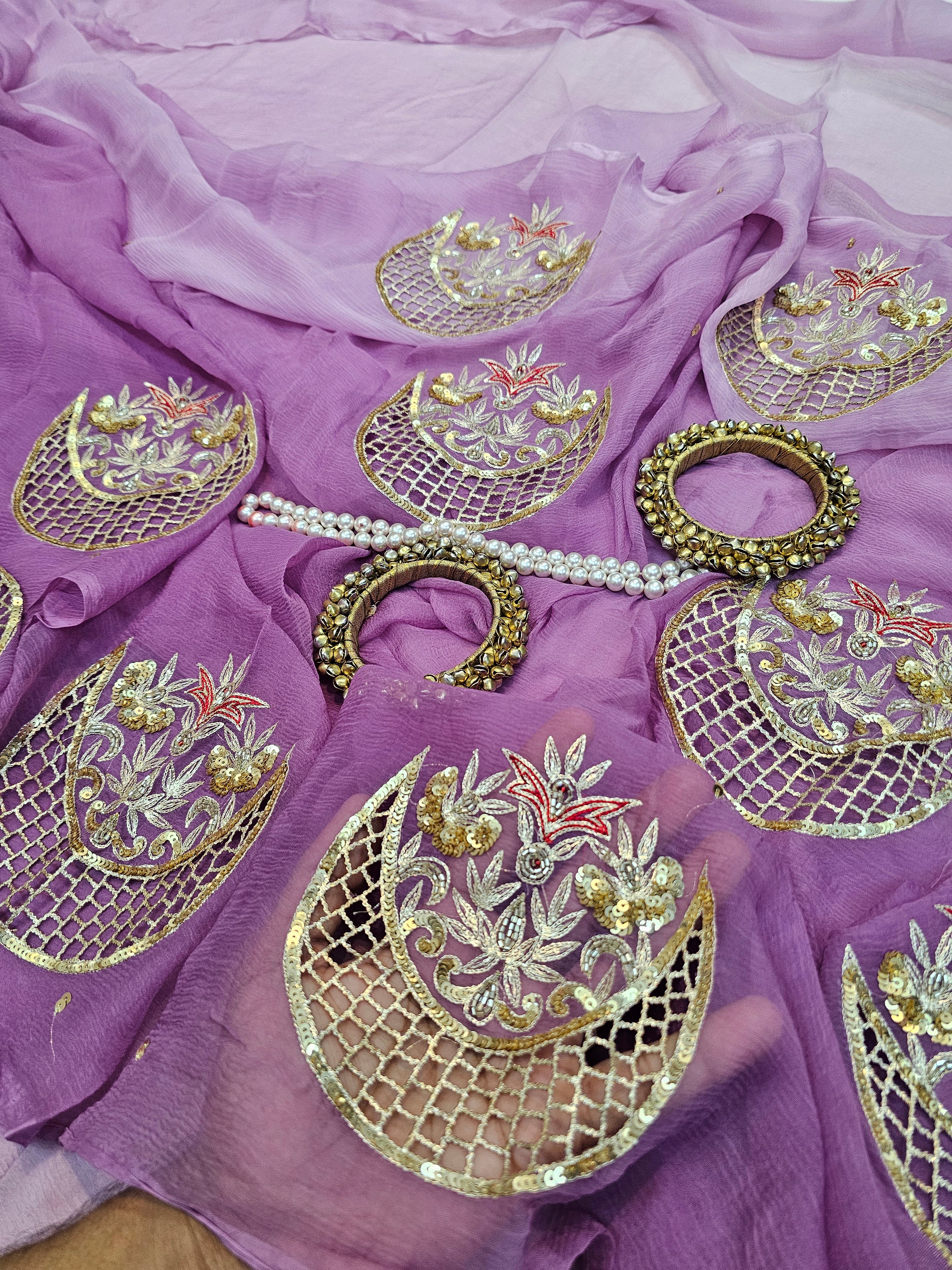 LAVENDER NOOR CHIFFON SAREE
