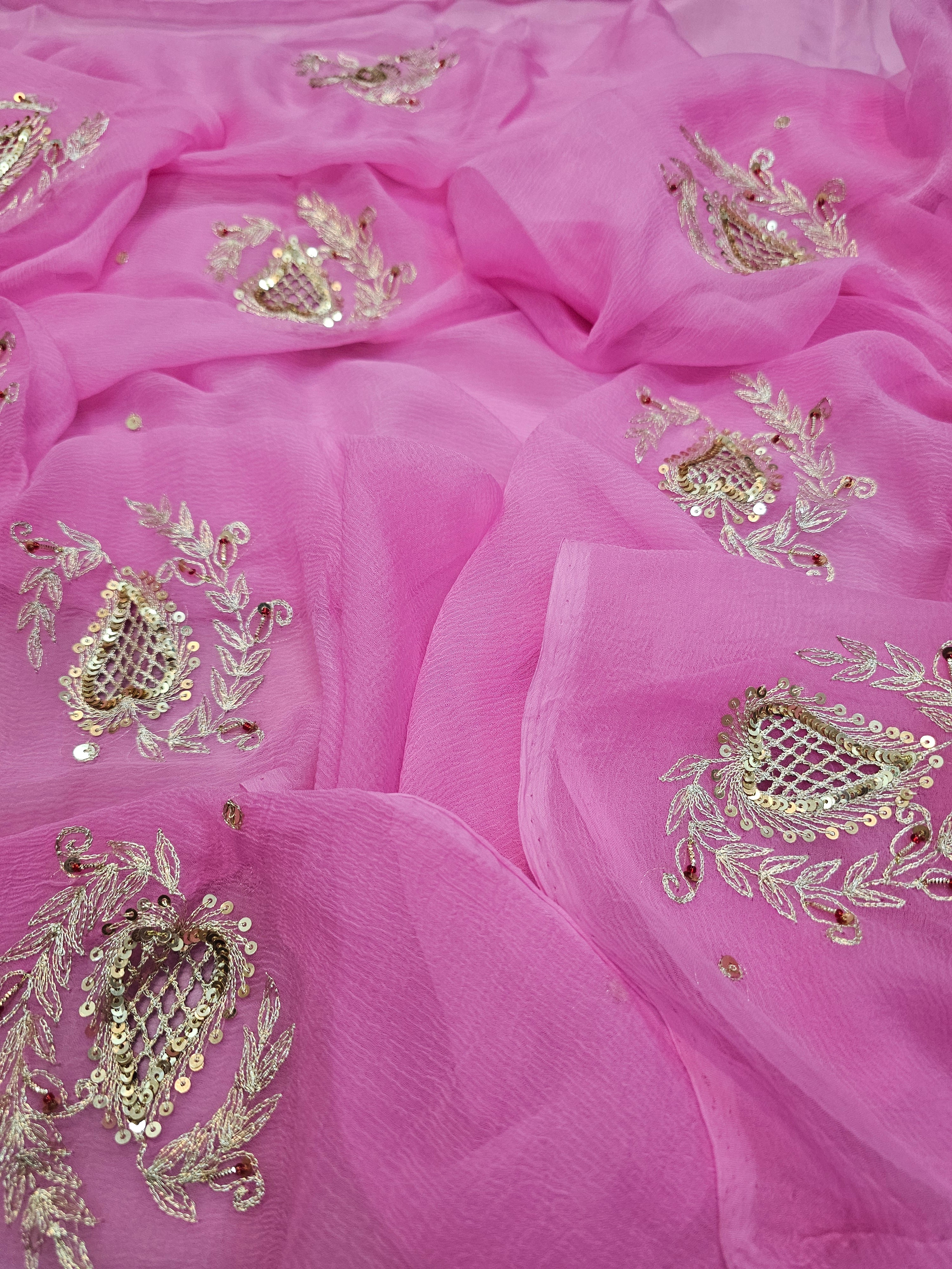 GULBANO CUTWORK CHIFFON SAARE